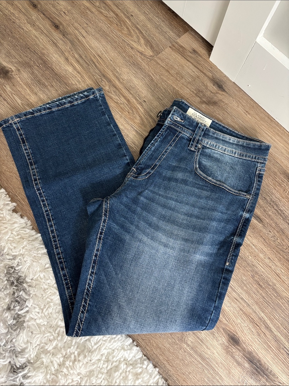 TK AXEL Classic Men's Straight Jeans - Blue 36” x 34”